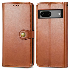 Funda de Cuero Cartera con Soporte Carcasa S05D para Google Pixel 7a 5G Marron