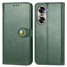 Funda de Cuero Cartera con Soporte Carcasa S05D para Huawei Honor 60 Pro 5G Verde