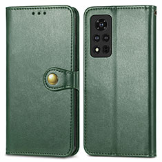 Funda de Cuero Cartera con Soporte Carcasa S05D para Huawei Honor V40 5G Verde