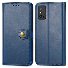 Funda de Cuero Cartera con Soporte Carcasa S05D para Huawei Honor X10 Max 5G Azul