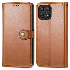 Funda de Cuero Cartera con Soporte Carcasa S05D para Huawei Honor X30i Marron