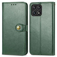 Funda de Cuero Cartera con Soporte Carcasa S05D para Huawei Honor X30i Verde