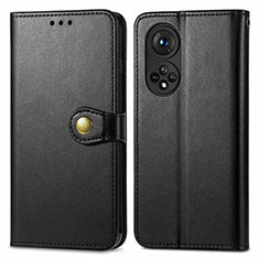 Funda de Cuero Cartera con Soporte Carcasa S05D para Huawei Nova 9 Pro Negro