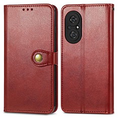 Funda de Cuero Cartera con Soporte Carcasa S05D para Huawei Nova 9 SE Rojo