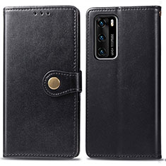 Funda de Cuero Cartera con Soporte Carcasa S05D para Huawei P40 Negro