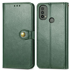 Funda de Cuero Cartera con Soporte Carcasa S05D para Motorola Moto E20 Verde