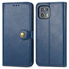 Funda de Cuero Cartera con Soporte Carcasa S05D para Motorola Moto Edge 20 Lite 5G Azul