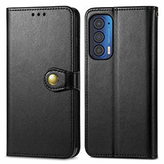 Funda de Cuero Cartera con Soporte Carcasa S05D para Motorola Moto Edge (2021) 5G Negro