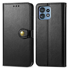 Funda de Cuero Cartera con Soporte Carcasa S05D para Motorola Moto Edge 40 Pro 5G Negro