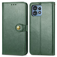 Funda de Cuero Cartera con Soporte Carcasa S05D para Motorola Moto Edge 40 Pro 5G Verde