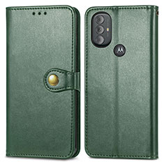 Funda de Cuero Cartera con Soporte Carcasa S05D para Motorola Moto G Play (2023) Verde