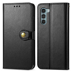 Funda de Cuero Cartera con Soporte Carcasa S05D para Motorola Moto G200 5G Negro