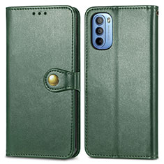 Funda de Cuero Cartera con Soporte Carcasa S05D para Motorola Moto G31 Verde