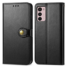 Funda de Cuero Cartera con Soporte Carcasa S05D para Motorola Moto G42 Negro