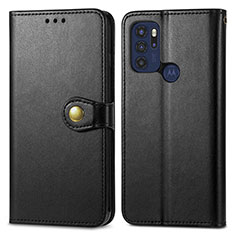 Funda de Cuero Cartera con Soporte Carcasa S05D para Motorola Moto G60s Negro