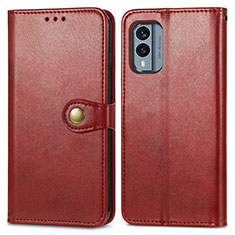 Funda de Cuero Cartera con Soporte Carcasa S05D para Nokia X30 5G Rojo