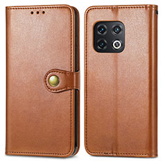 Funda de Cuero Cartera con Soporte Carcasa S05D para OnePlus 10 Pro 5G Marron