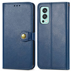 Funda de Cuero Cartera con Soporte Carcasa S05D para OnePlus Nord 2 5G Azul