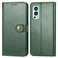 Funda de Cuero Cartera con Soporte Carcasa S05D para OnePlus Nord 2 5G Verde