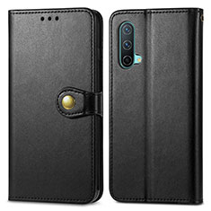 Funda de Cuero Cartera con Soporte Carcasa S05D para OnePlus Nord CE 5G Negro