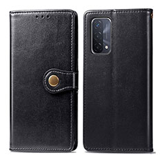 Funda de Cuero Cartera con Soporte Carcasa S05D para Oppo A74 5G Negro