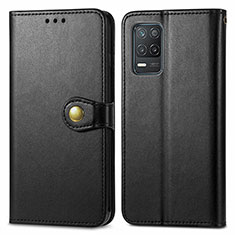 Funda de Cuero Cartera con Soporte Carcasa S05D para Realme 8 5G Negro