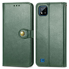 Funda de Cuero Cartera con Soporte Carcasa S05D para Realme C11 (2021) Verde