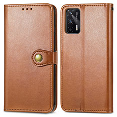 Funda de Cuero Cartera con Soporte Carcasa S05D para Realme GT Neo 5G Marron