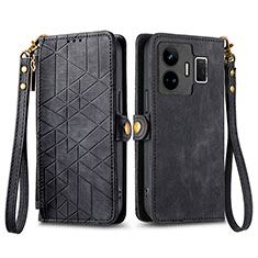 Funda de Cuero Cartera con Soporte Carcasa S05D para Realme GT Neo5 240W 5G Negro