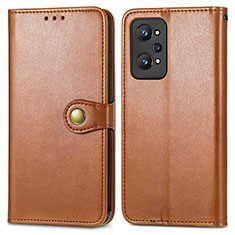 Funda de Cuero Cartera con Soporte Carcasa S05D para Realme GT2 5G Marron