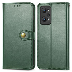 Funda de Cuero Cartera con Soporte Carcasa S05D para Realme GT2 5G Verde