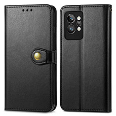 Funda de Cuero Cartera con Soporte Carcasa S05D para Realme GT2 Pro 5G Negro