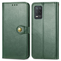 Funda de Cuero Cartera con Soporte Carcasa S05D para Realme Narzo 30 5G Verde