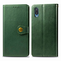 Funda de Cuero Cartera con Soporte Carcasa S05D para Samsung Galaxy A02 Verde