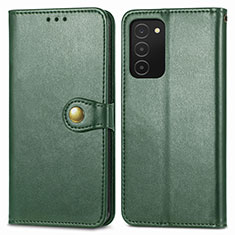 Funda de Cuero Cartera con Soporte Carcasa S05D para Samsung Galaxy A02s Verde