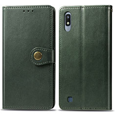 Funda de Cuero Cartera con Soporte Carcasa S05D para Samsung Galaxy A10 Verde