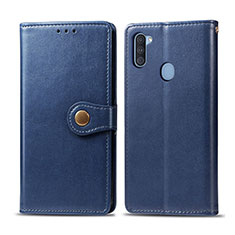 Funda de Cuero Cartera con Soporte Carcasa S05D para Samsung Galaxy A11 Azul