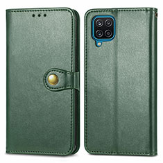 Funda de Cuero Cartera con Soporte Carcasa S05D para Samsung Galaxy A12 5G Verde