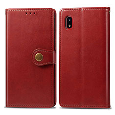 Funda de Cuero Cartera con Soporte Carcasa S05D para Samsung Galaxy A20 SC-02M SCV46 Rojo