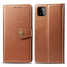 Funda de Cuero Cartera con Soporte Carcasa S05D para Samsung Galaxy A22 5G Marron