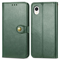 Funda de Cuero Cartera con Soporte Carcasa S05D para Samsung Galaxy A22 5G SC-56B Verde