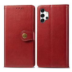 Funda de Cuero Cartera con Soporte Carcasa S05D para Samsung Galaxy A32 5G Rojo