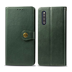 Funda de Cuero Cartera con Soporte Carcasa S05D para Samsung Galaxy A41 SC-41A Verde