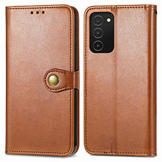 Funda de Cuero Cartera con Soporte Carcasa S05D para Samsung Galaxy F02S SM-E025F Marron