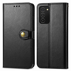 Funda de Cuero Cartera con Soporte Carcasa S05D para Samsung Galaxy F02S SM-E025F Negro