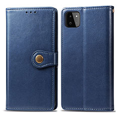 Funda de Cuero Cartera con Soporte Carcasa S05D para Samsung Galaxy F42 5G Azul