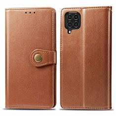 Funda de Cuero Cartera con Soporte Carcasa S05D para Samsung Galaxy F62 5G Marron