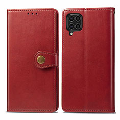 Funda de Cuero Cartera con Soporte Carcasa S05D para Samsung Galaxy F62 5G Rojo