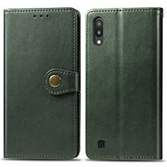 Funda de Cuero Cartera con Soporte Carcasa S05D para Samsung Galaxy M10 Verde