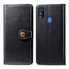 Funda de Cuero Cartera con Soporte Carcasa S05D para Samsung Galaxy M21 Negro